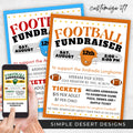 unique customizable football fundraiser flyer template